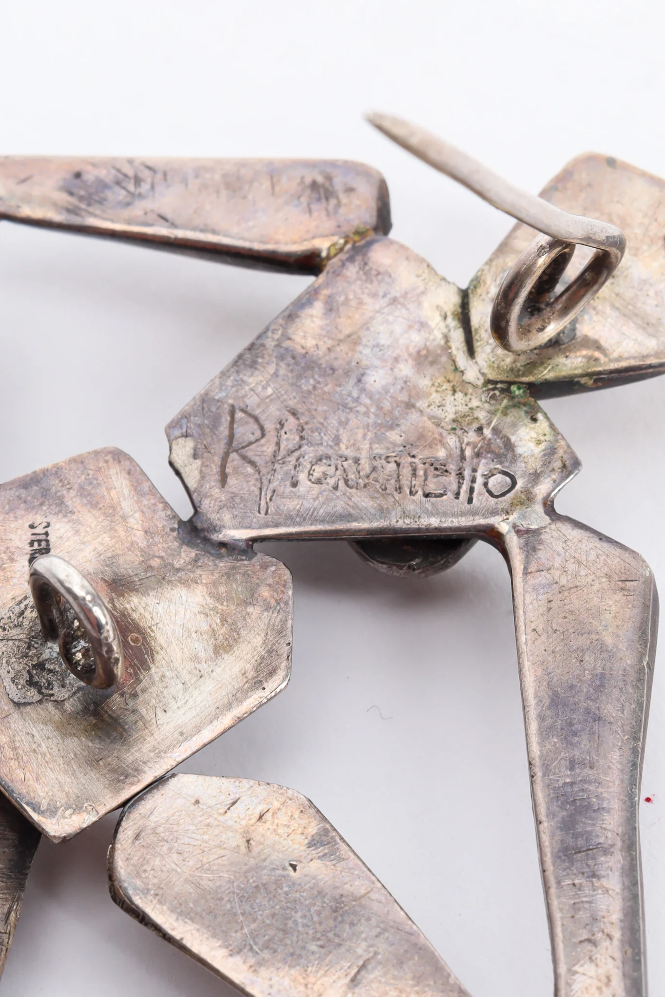 Modernist Silver Sculpted Female Brooch - Image 6