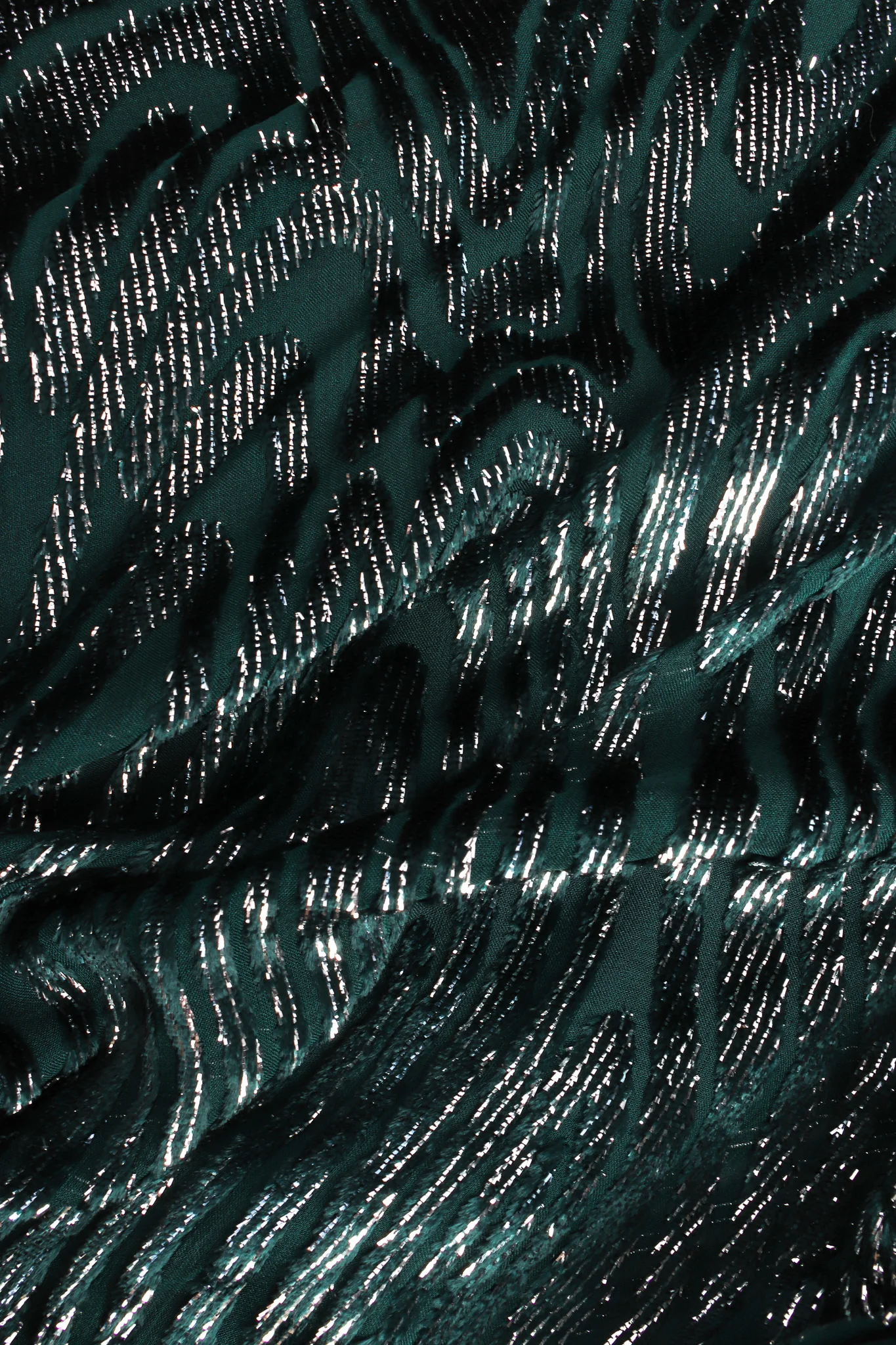 Metallic Moiré Velvet Burnout Dress - Image 5