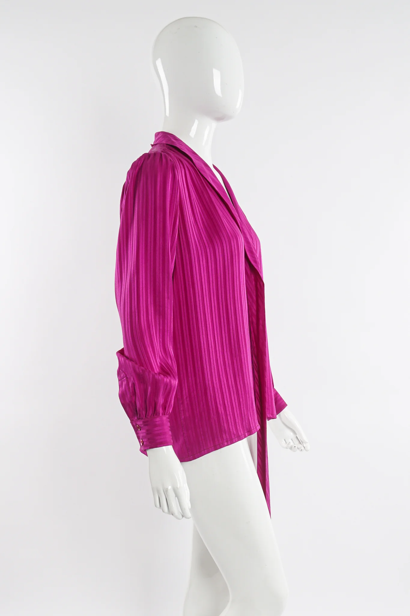 Striped Chelsea Bow Blouse - Image 9