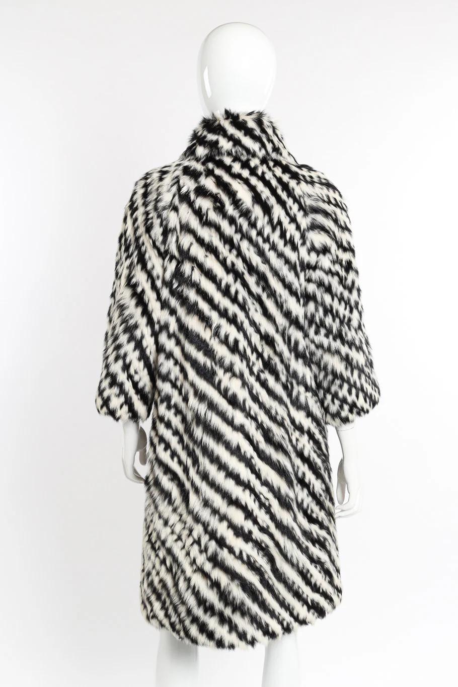 Striped Fur Coat - Image 3