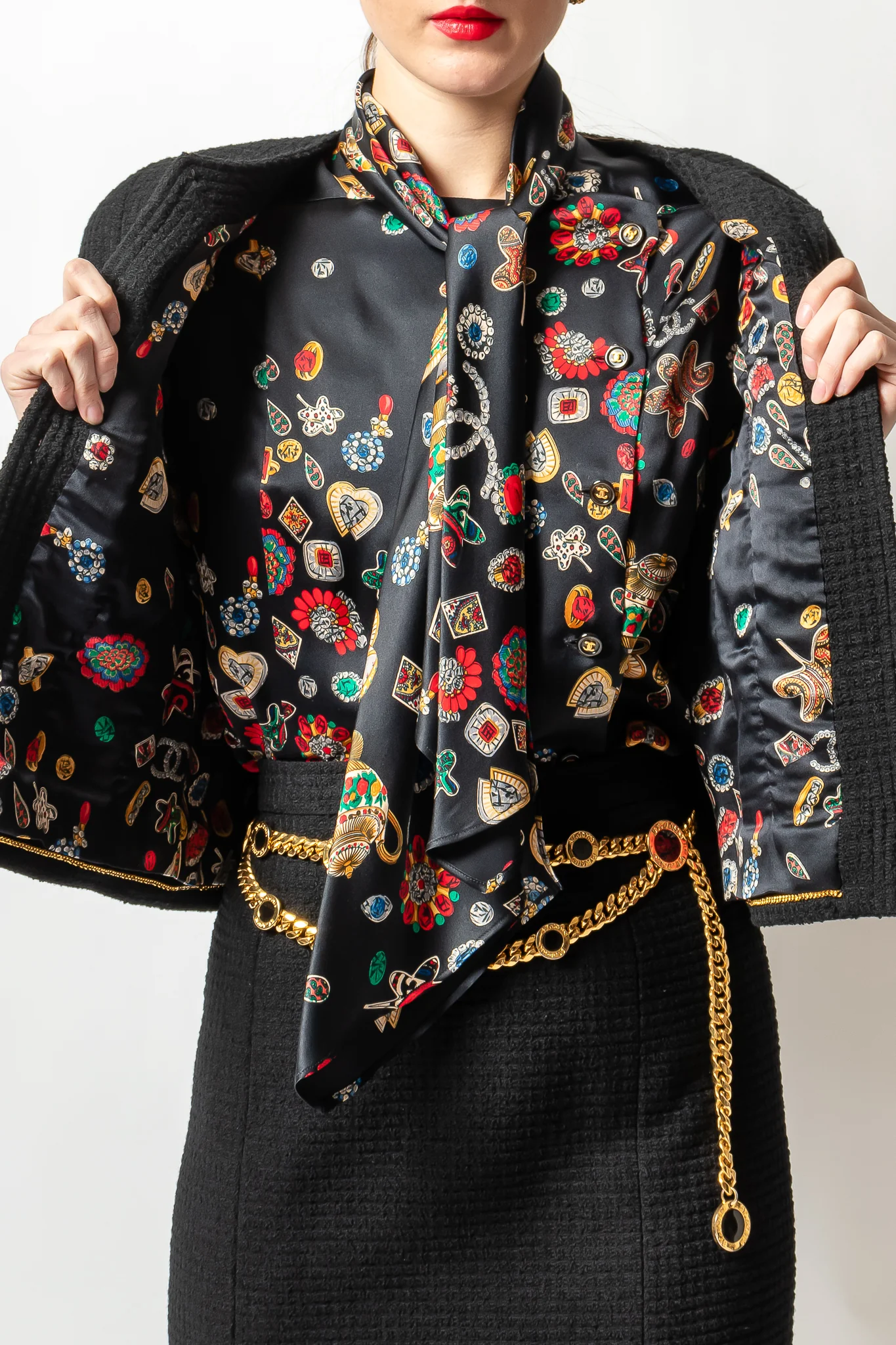 Teatime Jewels Silk Scarf Blouse - Image 5