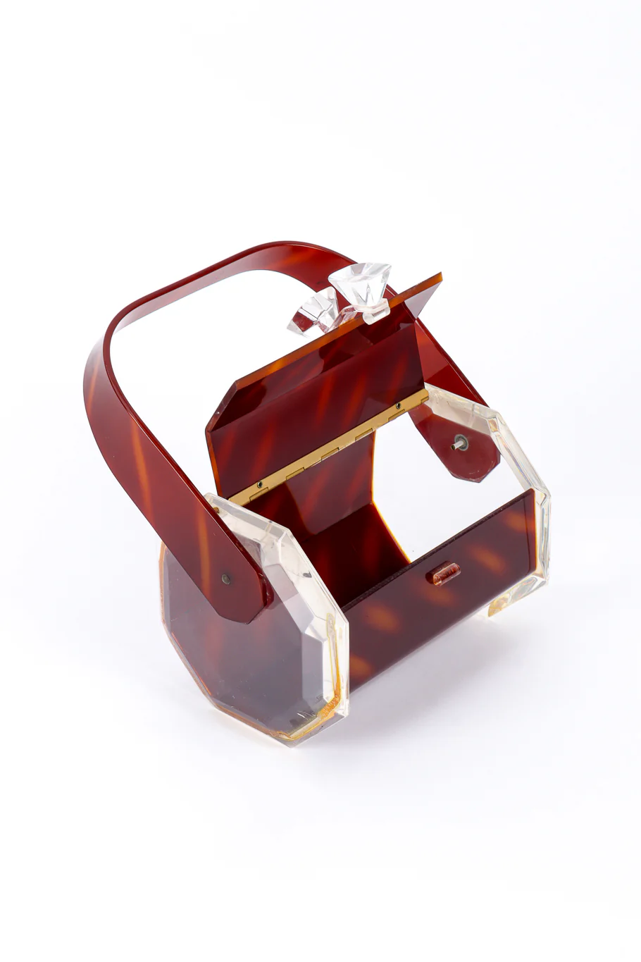 Tortoiseshell Lucite Box Bag - Image 6
