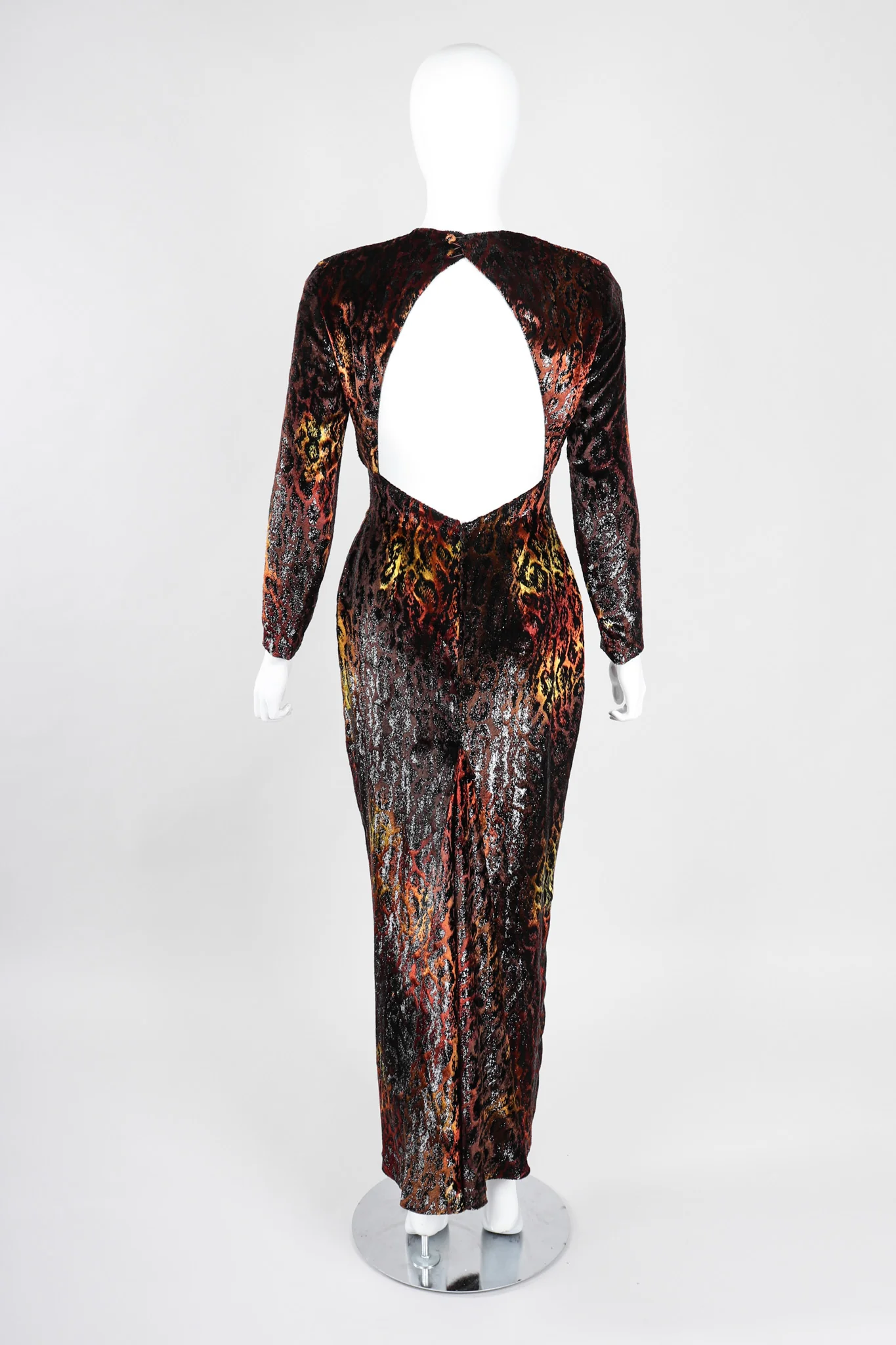 Velvet Lamé Leopard Dress - Image 6