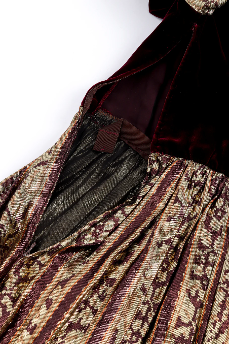 Velvet Tiered Metallic Gown - Image 10